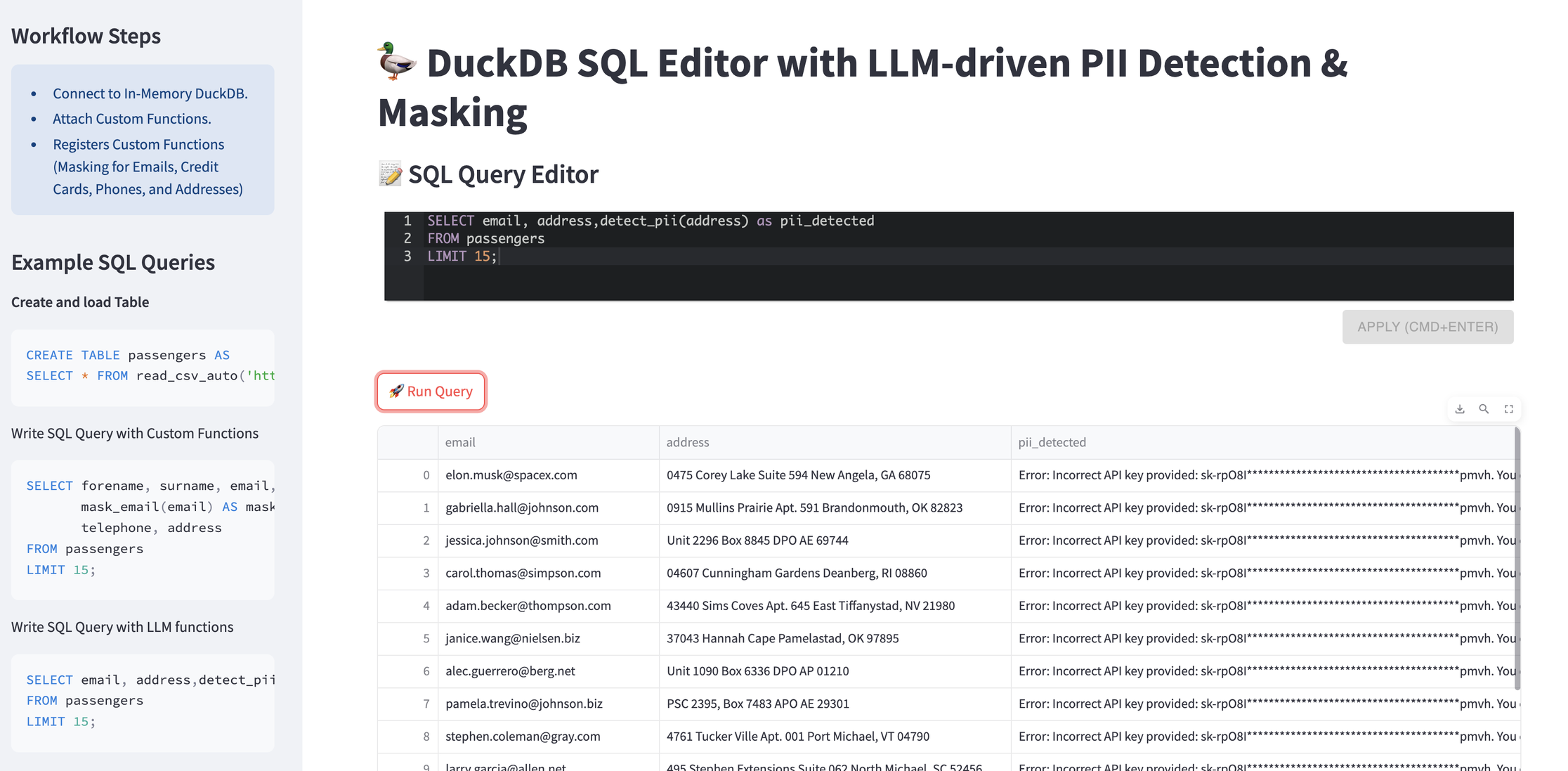 Embedding LLM in SQL is simple DuckDB